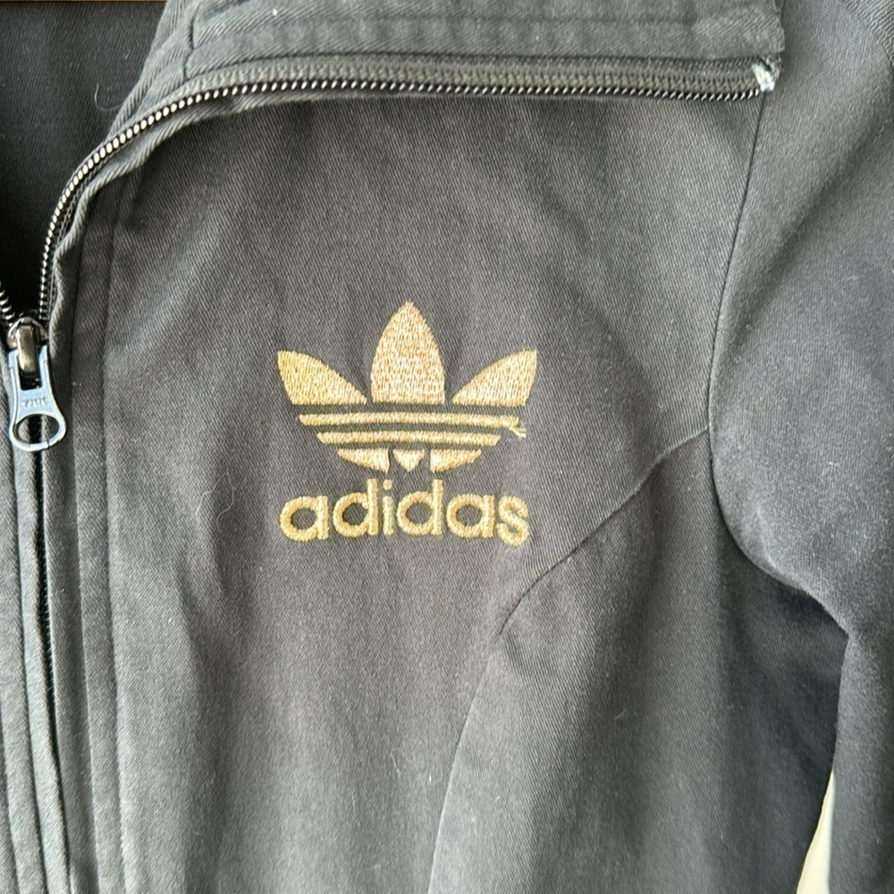 ADIDAS Full Length Jacket | Black/Gold | Women’s Small | Fitted - Picture 4 of 11